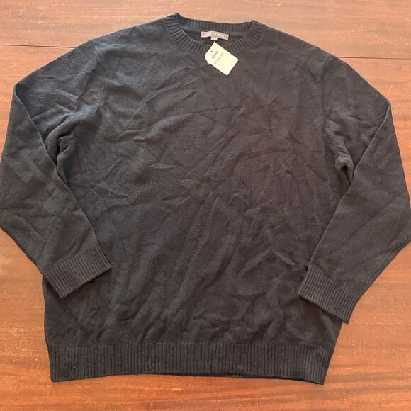 Slate & Stone NWT ($148) | Men's Black Wool Blend Crew Neck Sweater | size XXL - Picture 2 of 6